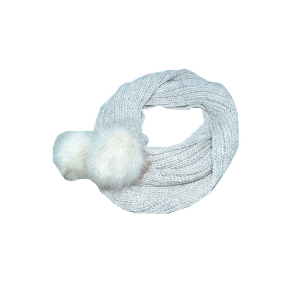 Fular tricotat dama Mini Junior FTN2-C, Crem, Universal