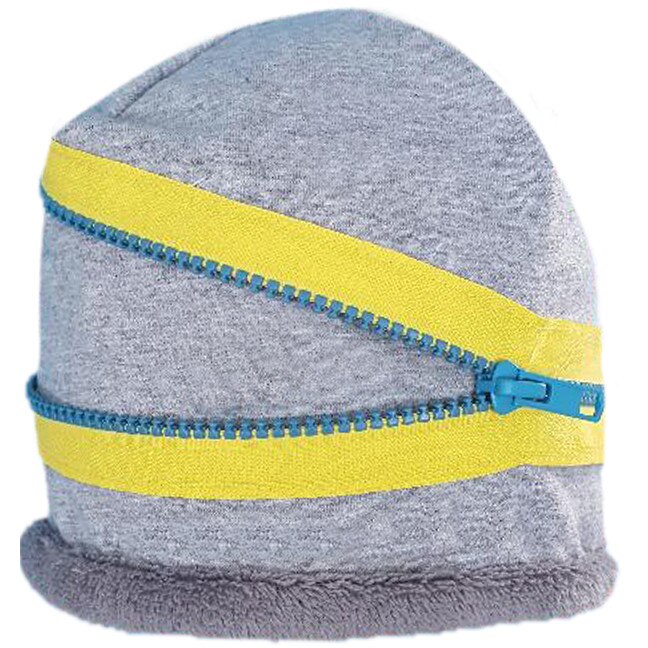 Fes iarna Mic Pitic C67 cu fermoar aplicat, Gri