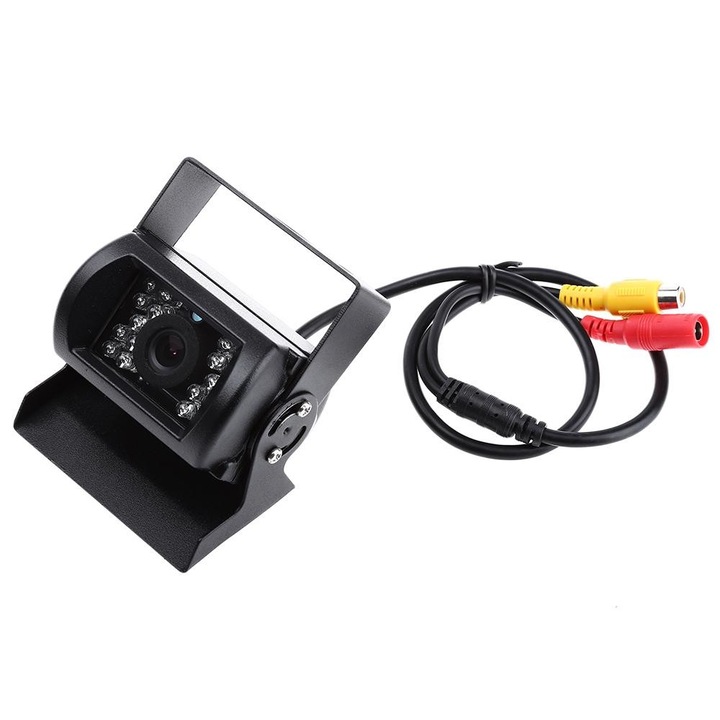 Camera mers inapoi HD Premium PAL 12/24V Motor Starter, include cablu video cu mufa RCA de 15 m, cu senzori de lumina si infrarosu