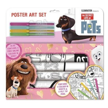 Pets, Poster art set. Trusa de colorat Pets, Poster art set. Trusa de colorat