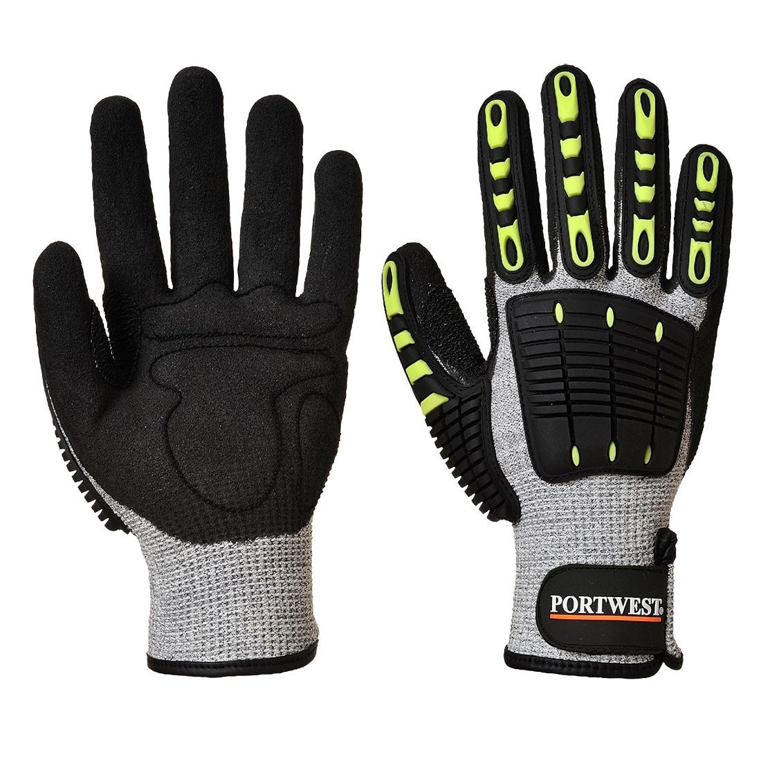 Manusi Anti Impact Cut Resistant 5, SafetyZone, Gri / Negru, 3XL