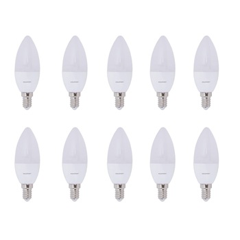 Set 10 becuri LED Blaupunkt C37-2, E14, 8 W , A+, 40W, 4000 K, lumina neutra Set 10 becuri LED Blaupunkt C37-2, E14, 8 W , A+, 40W, 4000 K, lumina neutra