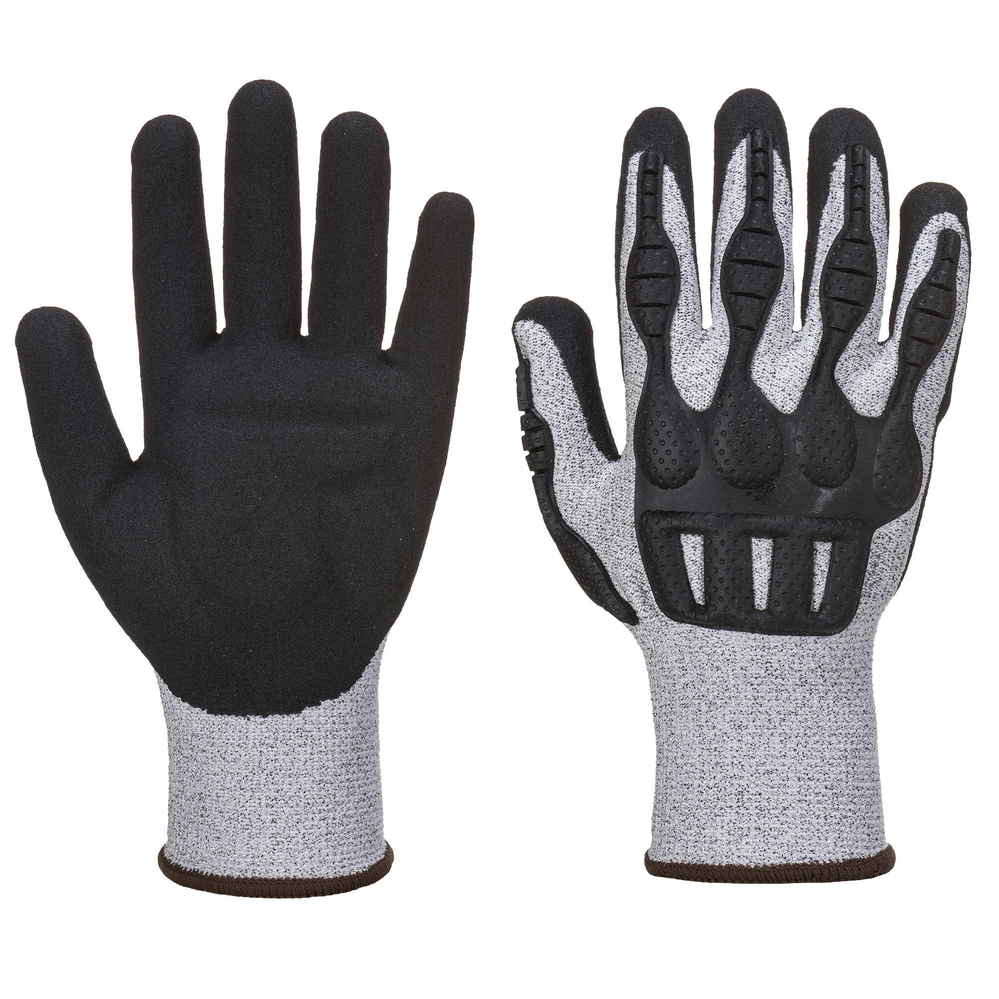Manusi TPV Impact Cut, SafetyZone, Gri / Negru, XL