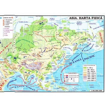 Asia - Harta Fizica + Harta Politica 1:46.000.000 (pliata) Asia - Harta Fizica + Harta Politica 1:46.000.000 (pliata)