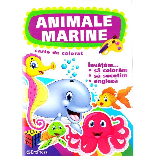 Animale marine - Carte de colorat