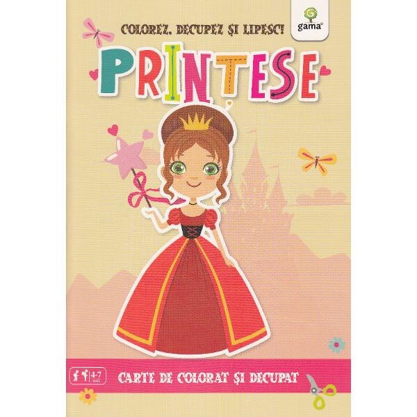Colorez, decupez si lipesc! Printese - Carte de colorat si decupat
