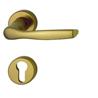 Maner usa interior, Hoppe Milano, cu rozeta pentru cilindru, material aluminiu, culoare bronz, 119 x 44 mm