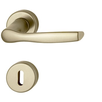 Maner usa interior, Hoppe Milano, cu rozeta pentru cheie, material aluminiu, culoare sampanie, 119 x 44 mm Maner usa interior, Hoppe Milano, cu rozeta pentru cheie, material aluminiu, culoare sampanie, 119 x 44 mm
