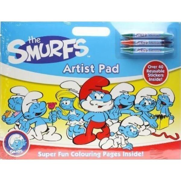 The Smurfs artist pad. Trusa artist, Strumfii