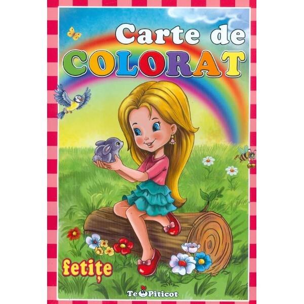 Carte de colorat: Fetite