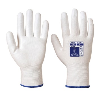 Manusi Cut 3 PU Palm, SafetyZone, Alb, M Manusi Cut 3 PU Palm, SafetyZone, Alb, M