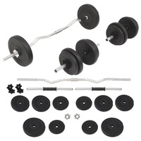 set de haltere si gantere vidaxl placi ciment bare otel negru 30 kg imagen 47_0_
0