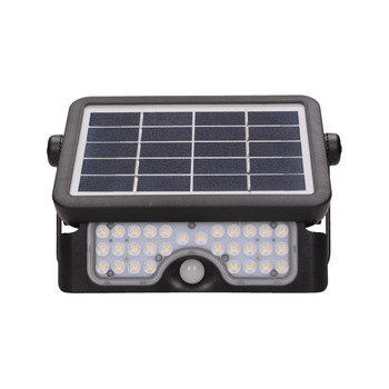 Aplica / Proiector exterior cu panou solar LED 5W 500lm IP65 4000K, culoare neagra Aplica / Proiector exterior cu panou solar LED 5W 500lm IP65 4000K, culoare neagra