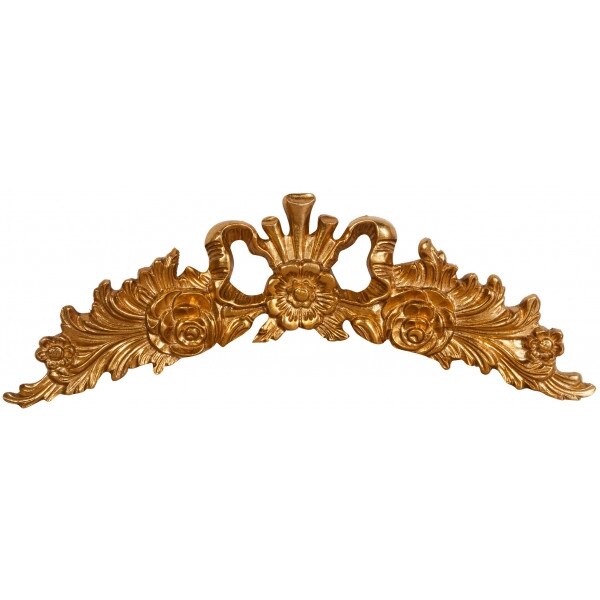 Decoratiune din lemn, SC TUSCAN FURNITURE SRL, finisaj cu frunze antichizata, L73xPR4xH26 cm