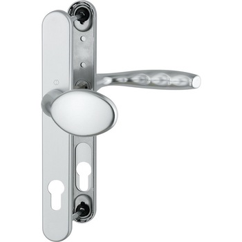 Maner usa exterior, Hoppe New York buton-maner, cu sild pentru cilindru, material aluminiu, culoare argintiu, 92 x 30 mm Maner usa exterior, Hoppe New York buton-maner, cu sild pentru cilindru, material aluminiu, culoare argintiu, 92 x 30 mm
