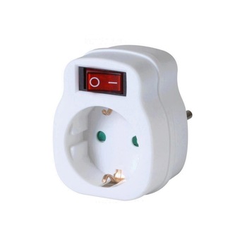 Priza cu intrerupator Home NVK 1/WH, alba, 1 soclu, IP20 Priza cu intrerupator Home NVK 1/WH, alba, 1 soclu, IP20
