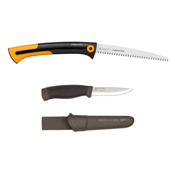Set cutit Heavy Duty MG (C) si fierastrau bushcraft, Morakniv /Fiskars, CBS10 Set cutit Heavy Duty MG (C) si fierastrau bushcraft, Morakniv /Fiskars, CBS10