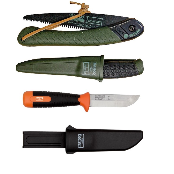 Set cutite si fierastrau bushcraft Bahco, CBS34
