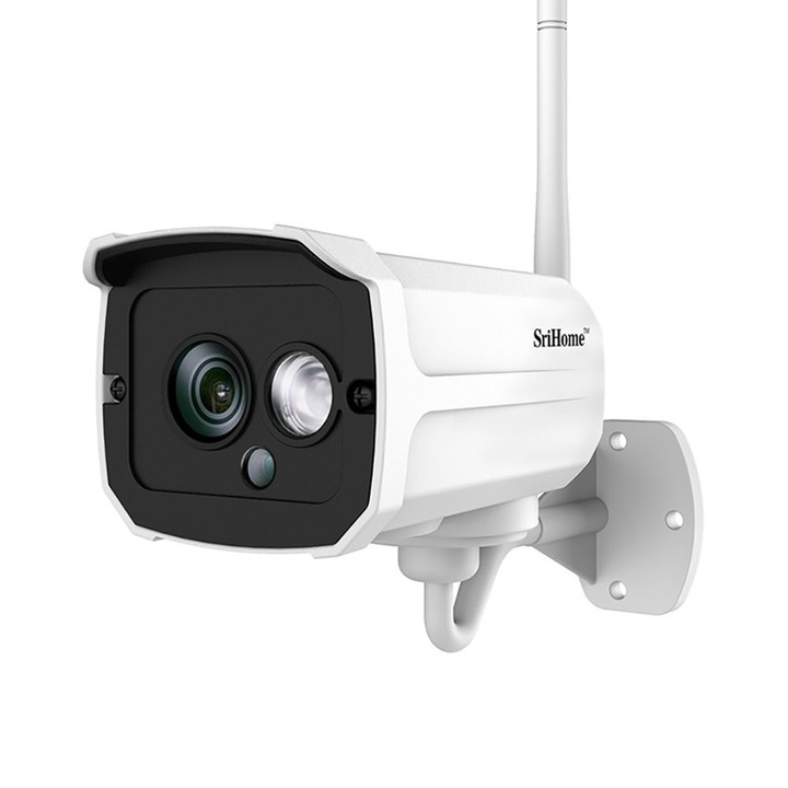 Camera IP Wireless exterior, full HD, 1080P, 4mm, IR 15m, detectie miscare, suporta card, APP SriHome, Sricam SH024