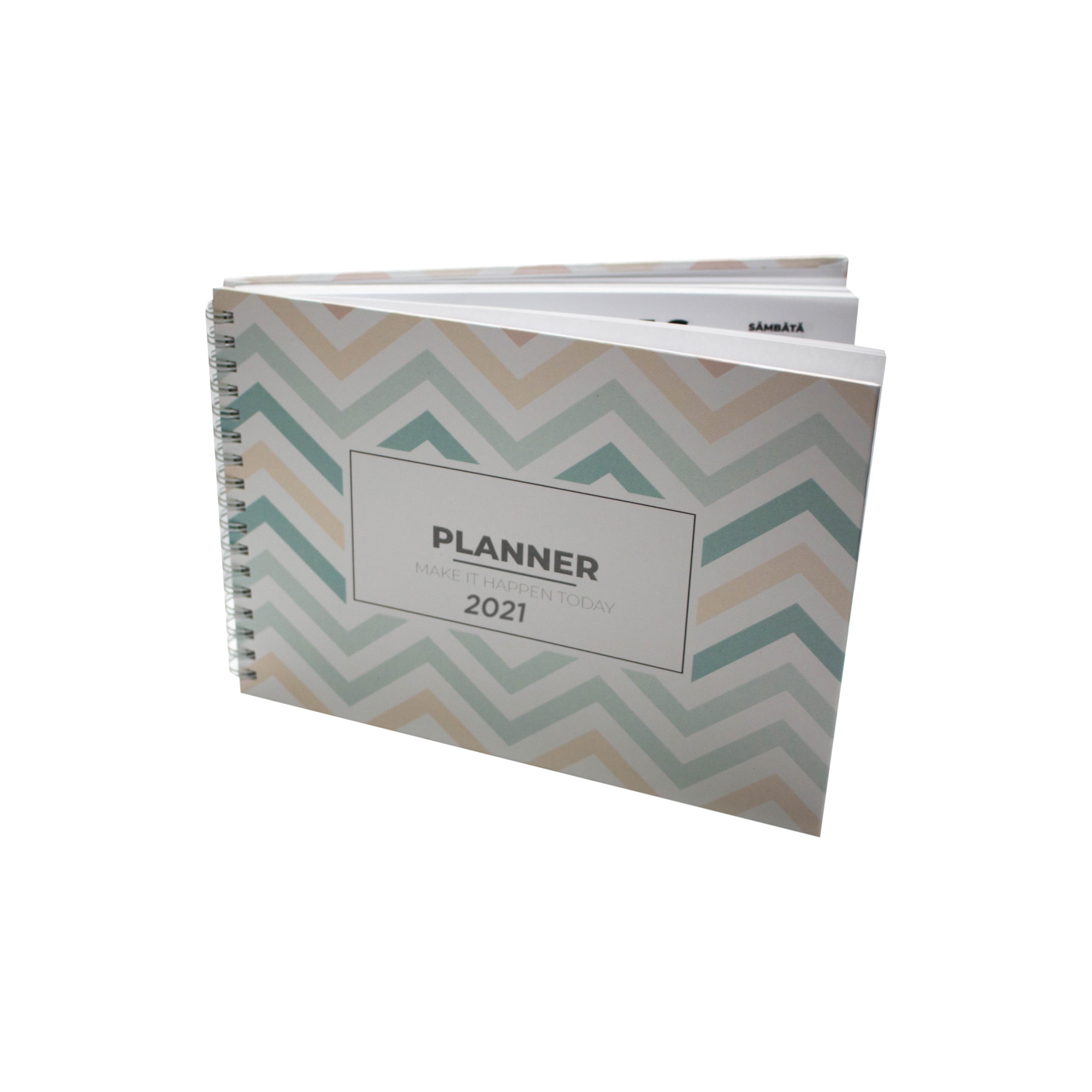 Agenda Saptamanala A5 - Planner - Spirala la vedere - Coperta Zig Zag