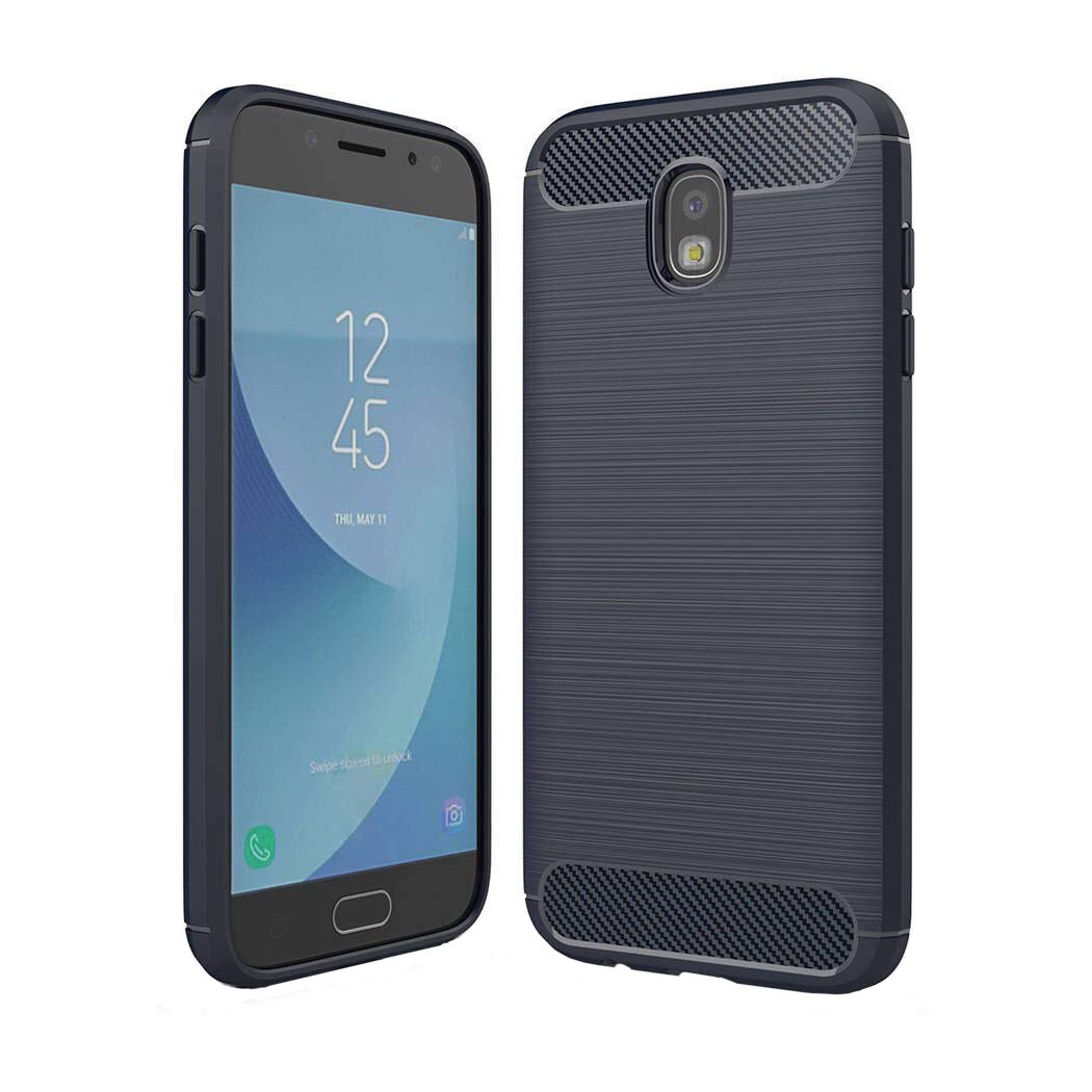 Husa Samsung Galaxy J7 2017, Slim Armor Carbon, carcasa spate Antisoc, Blue