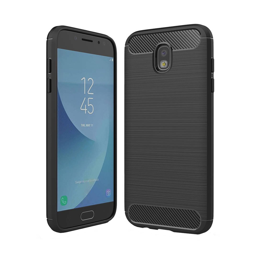 Husa Samsung Galaxy J7 2017, Slim Armor Carbon, carcasa spate Antisoc, Negru