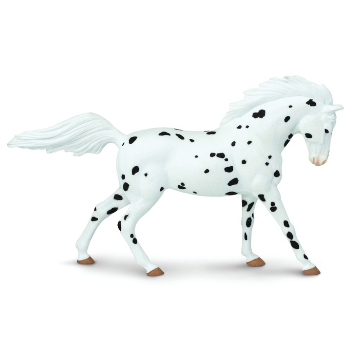 Figurina din plastic vopsita manual, Safari, Cal Knabstrupper