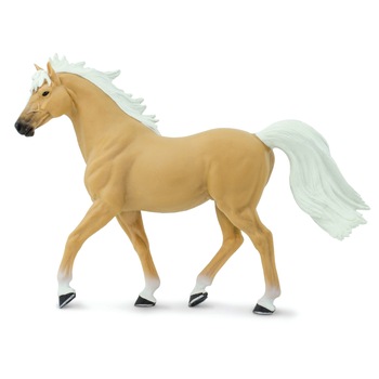Figurina din plastic vopsita manual, Safari, Armasar Palomino Mustang Figurina din plastic vopsita manual, Safari, Armasar Palomino Mustang