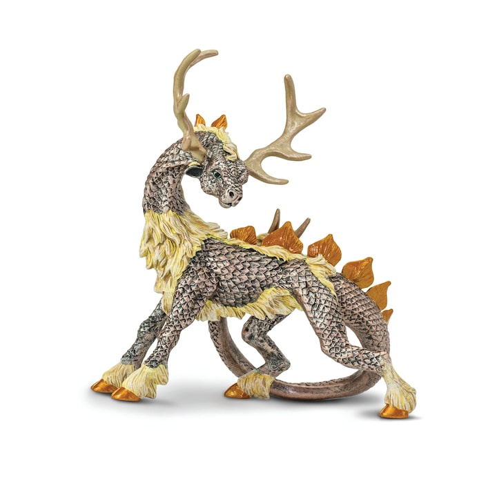 Kézzel festett műanyag figura, Safari, Deer Dragon