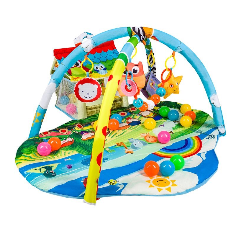 Salteluta interactiva de joaca Lionelo, Imke, Cu jucarii