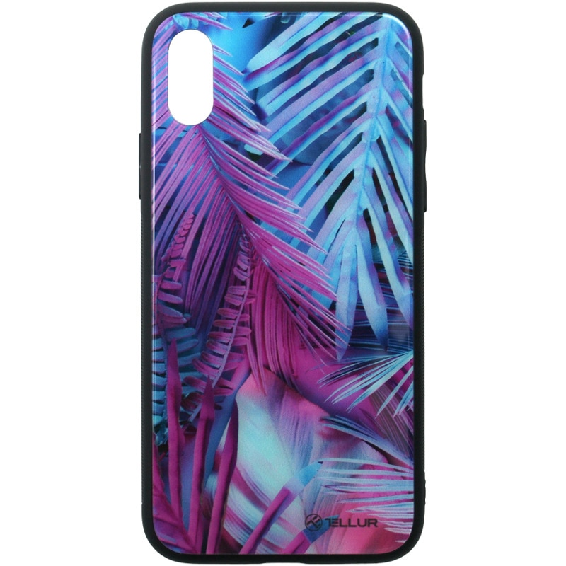 Husa de protectie Tellur Glass print pentru Apple iPhone XS, Palm