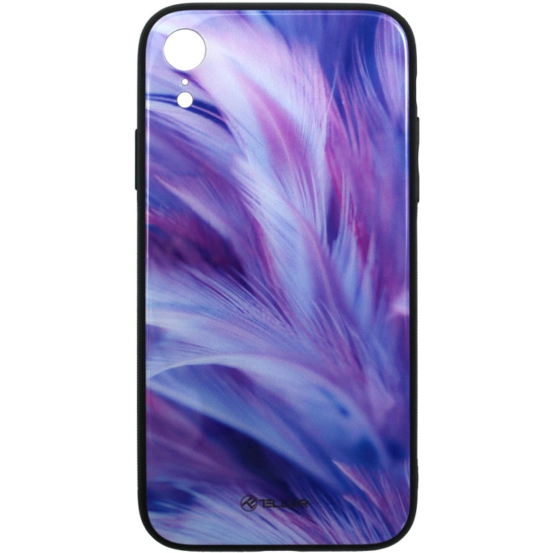 Husa de protectie Tellur Glass print pentru Apple iPhone XR, Feather