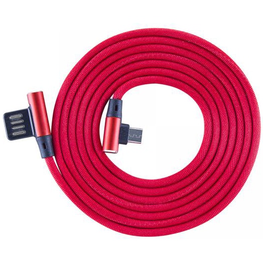 Cablu de date Sbox, USB - MicroUSB, Textil, 1.5 m, Rosu