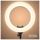 Lampa Circulara LED, Ring Light LED, cu Intensitate si Temperatura de culoare ajustabila cu Stativ (Trepied), Suport Telefon si Geanta - 55W