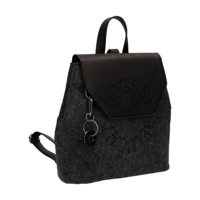 Rucsac Dogsbybeluchi negru , din fetru cu perforatii
