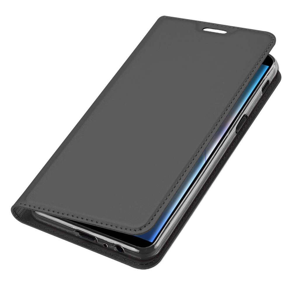 Husa flip Samsung Galaxy J6 Plus (2018) - Dux Ducis din piele eco - grey