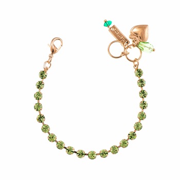 Bratara placata cu Aur roz de 24K, Cristale, Lucky Birthstone - The Color of Your Life by Roxannes - Mariana Jewellery, Verde 4000-214214RG Bratara placata cu Aur roz de 24K, Cristale, Lucky Birthstone - The Color of Your Life by Roxannes - Mariana Jewellery, Verde 4000-214214RG