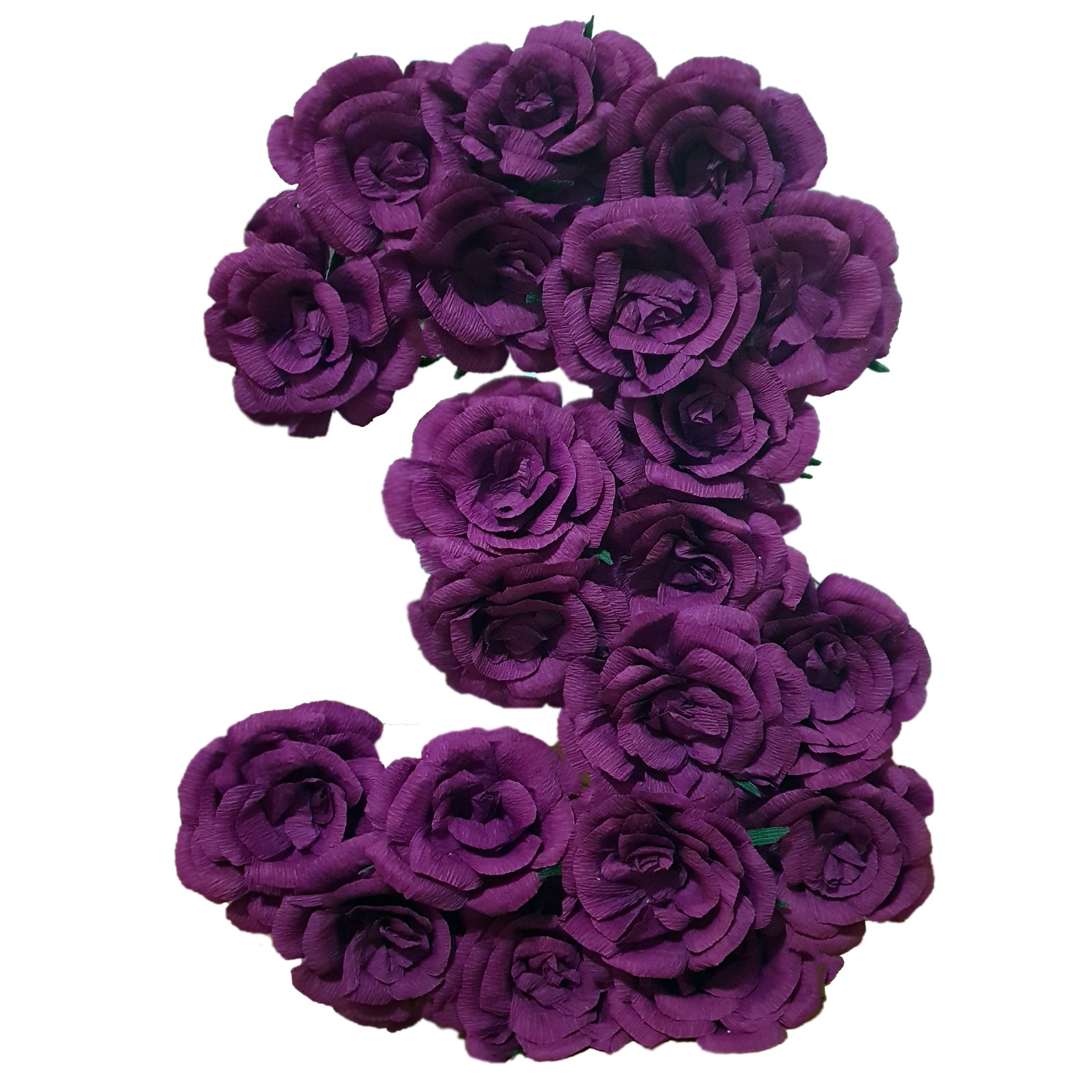 Cifra volumetrica 3 Handmade Minis Boutique, mov