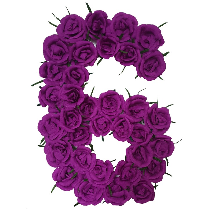 Cifra volumetrica 6 Handmade Minis Boutique, mov