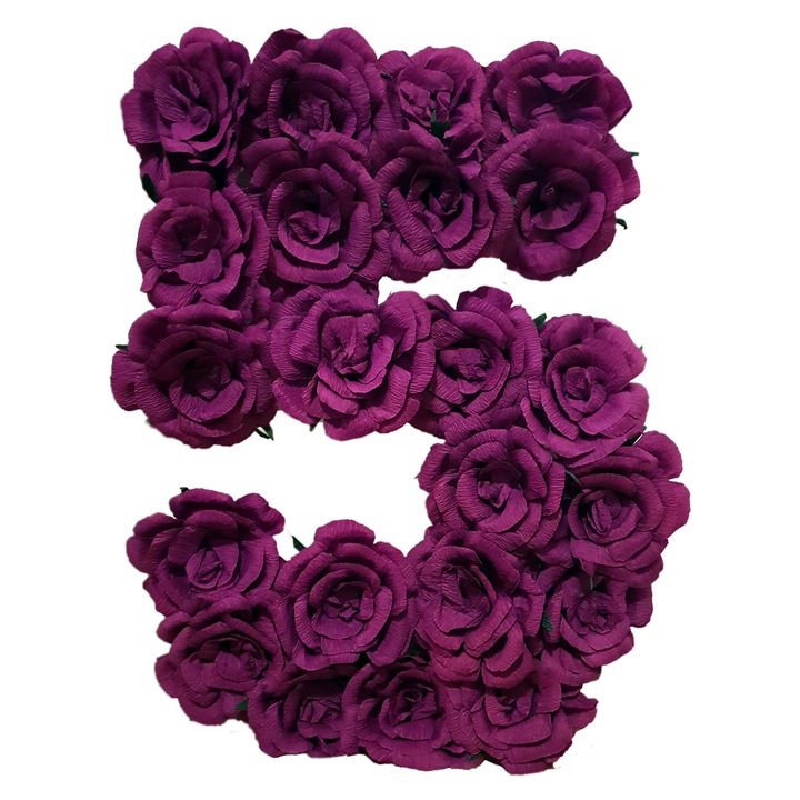 Cifra volumetrica 5 Handmade Minis Boutique, mov