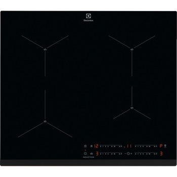Plita incorporabila Electrolux EIS62443, Inductie, 4 zone gatit, Touch control, Conectivitate hota, 60 cm, Negru Plita incorporabila Electrolux EIS62443, Inductie, 4 zone gatit, Touch control, Conectivitate hota, 60 cm, Negru