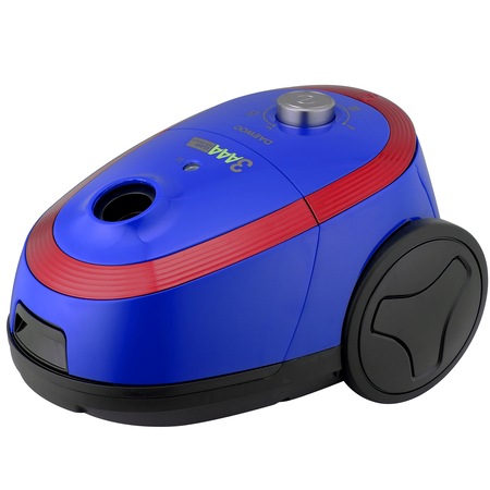 Aspirator Daewoo, cu sac textil, 700 W, clasaa A, capacitate sac 3 l, control putere variabil, filtru HEPA 13, tub telescopic, sac microfibra, perie standard UltraBrush, 72 dB, culoare: albastru-rosu