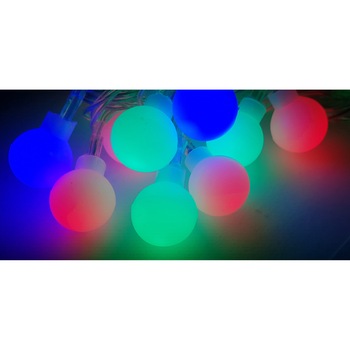 Instalatie Craciun Sir , Forme Mini Globuri, 20 LED-uri Multicolore , Cablu Transparent , 4 metri Instalatie Craciun Sir , Forme Mini Globuri, 20 LED-uri Multicolore , Cablu Transparent , 4 metri