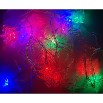Instalatie Craciun Sir , Forme Braduti , 20 LED-uri Multicolore , Cablu Transparent , 4 metri Instalatie Craciun Sir , Forme Braduti , 20 LED-uri Multicolore , Cablu Transparent , 4 metri