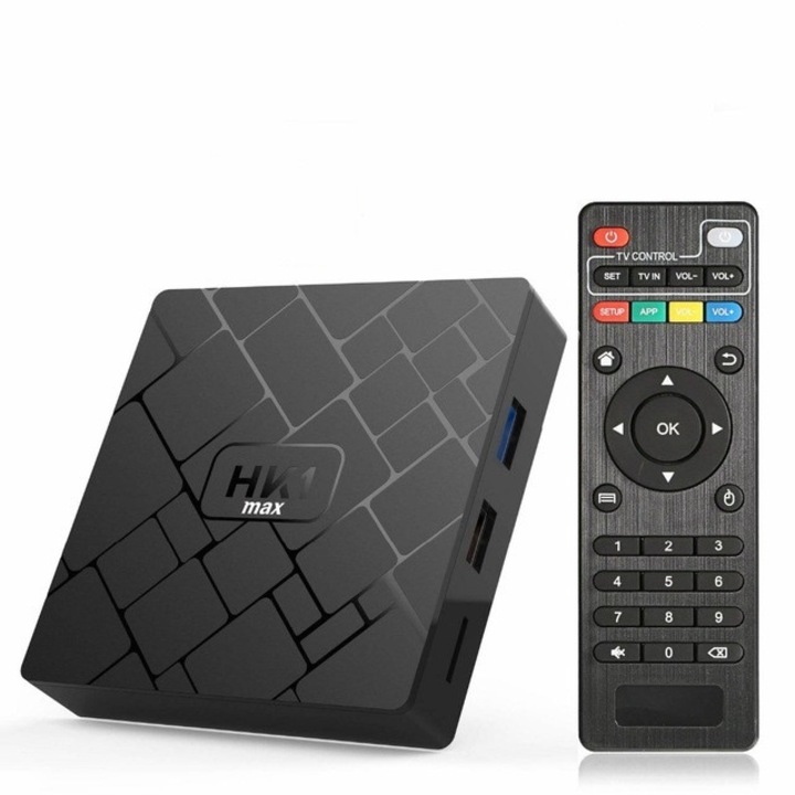 Мултимедиен плеър за гледане на безплатна ТВ и филми HK1, 4K, Android 8.1, RK3229 Quad Core, DDR3 2GB, 16GB, Wifi