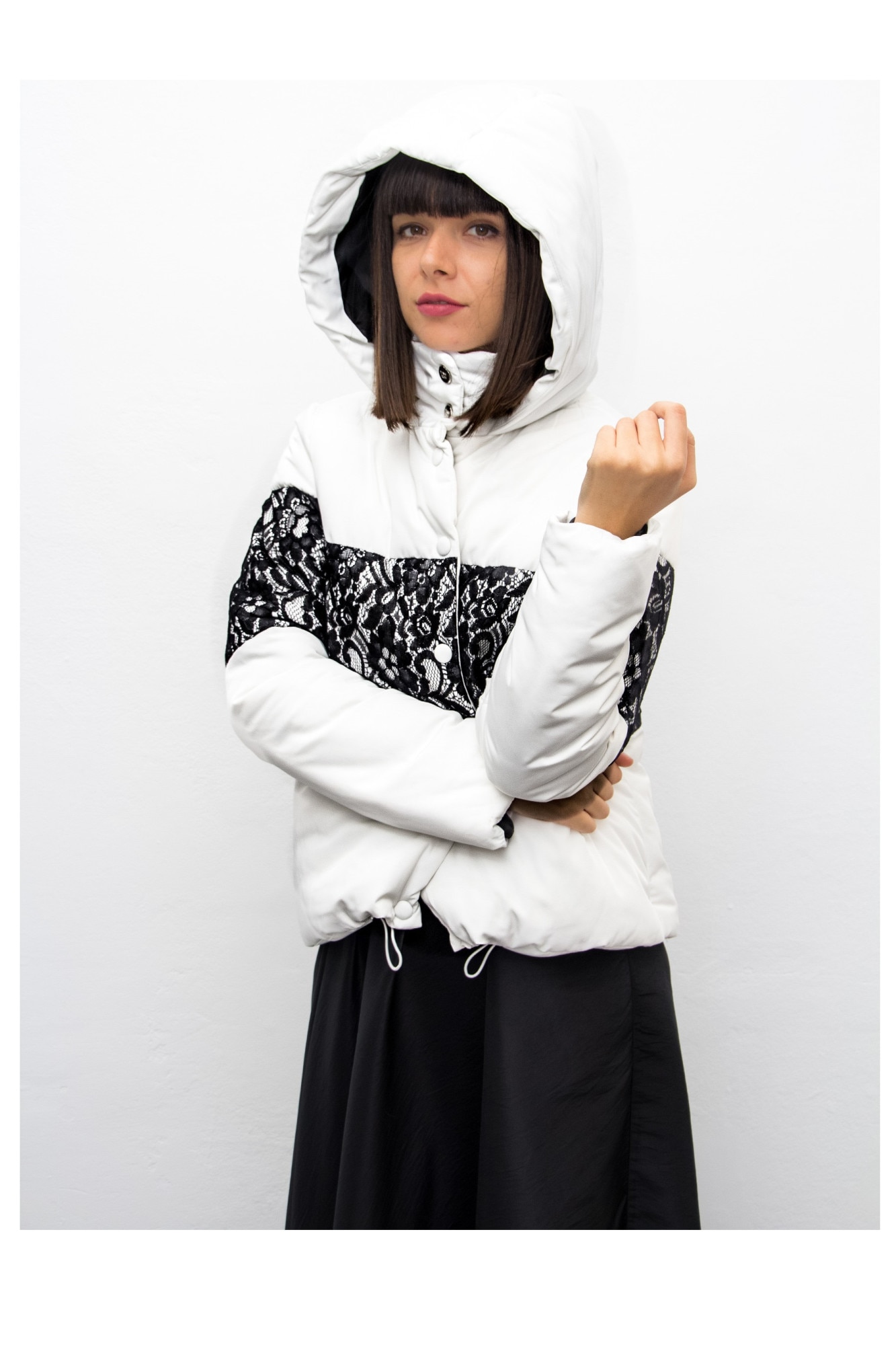 Geaca Denny Rose, alb, 38