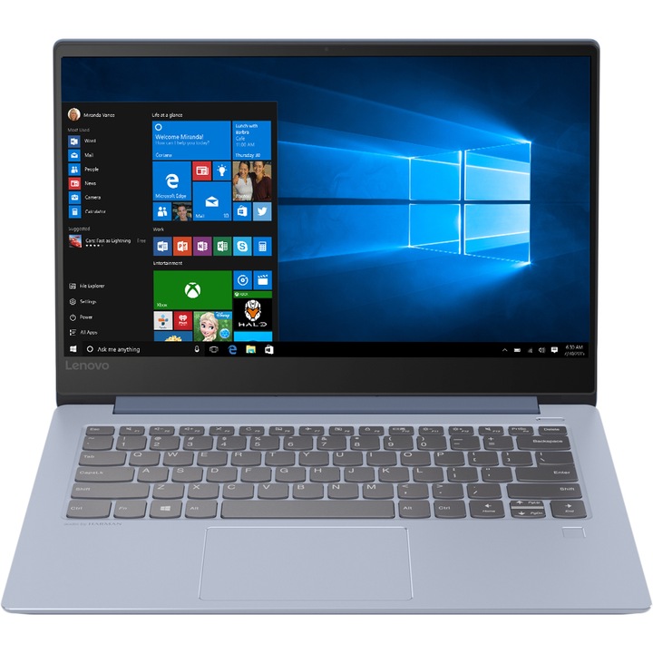 Лаптоп Ultrabook LENOVO IdeaPad 530S-14IKB, 14", Intel® Core™ i7-8550U, RAM 16GB, SSD 512GB, NVIDIA® GeForce® MX150 2GB, Microsoft Windows 10, Liquid Blue