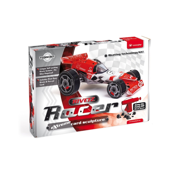 3D Картонен сглобяема игра Rivetz Racer 500034 5-11-15, 470x250mm