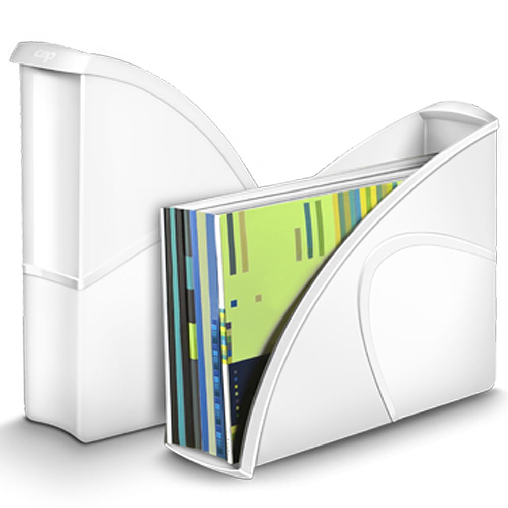 Suport vertical documente CEP Gloss, alb