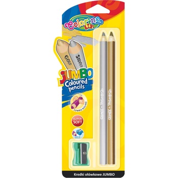 Set creioane colorate Colorino Jumbo, rotunde, 2 culori Set creioane colorate Colorino Jumbo, rotunde, 2 culori